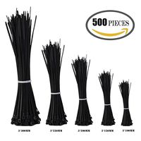 ZesGood Nylon Cable Zip Ties, 4 6 8 10 12 Inches, 500 Pieces, Perfect for Home/Office/Garage/Workshop