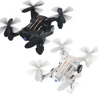 HAOXIN Mini Drone 2 Packs, HX132 RC Pocket Quadcopter for Kids & Beginners 2.4G 6 Axis Flying Car with Switchable Controller LED Light Headless Mode (Black & White)