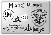 Delzam Harry Potter Vinyl Decal. Set of 8 Customizable for All Apple Mac Air Pro Retina MacBook pro, Notebook and Other laptops