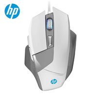 HP Gaming Mouse Wired, Ergonomic Game USB Computer Mice RGB, [4000 DPI] Programmable Comfortable Grip 6 Buttons [G200] White