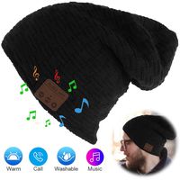Bluetooth Beanie Hat, with Wireless Bluetooth 5.0, Winter Hat Built-in Detachable HD Stereo Speakers & Microphone, Unisex Music Beanie Knit Cap for Outdoor Sports Christmas Tech Gifts for Men Women