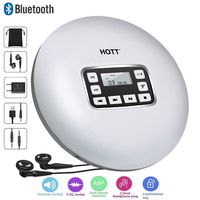 Portable Bluetooth CD Player, Personal Compact CD Player with LCD Display/Headphones/USB Power Adapter, Portable Disc Player Anti-Slip/Anti-Shock Protection for Adults Students Kids (White)