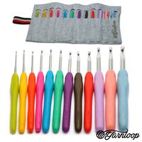 12 Sizes Crochet Hook Set with Ergonomic Handles for Extra Comfort | Comes with Beautiful Felt Bag |  Extra Long and Large Crochet Hooks for Thick Yarn and Smooth Needles for Superior Results