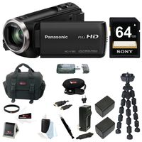 Panasonic HC-V180 HD Video Camcorder 64GB Card + 2 Batteries w/Charger Kit