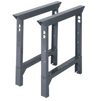 Edsal ABL36 Adjustable Height Industrial Grade Bench Leg, 4000 lbs Capacity, 2" Width x 33" Height x 36" Depth, Gray