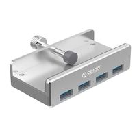 ORICO USB Hub, 4 Port USB 3.0 Clip-Type Aluminum Alloy Portable Size Travel Super Speed USB Splitter for iMac MacBook PC Laptop