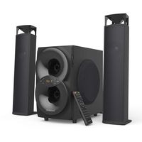 dodocool Sound Bar, 2.1 Channel Soundbar System with Wired and Wireless Subwoofer, LED Display, USB/SD Reader, FM Radio, Remote Control for TV/Phone/PC