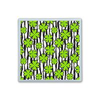 Contact Lens Box Holder Container Case Storage Eyecare Kit -Clover Seamless Pattern Saint Patricks Day