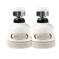 Firlar Faucet Nozzle,360°Rotating Faucet Booster Shower,Three Speed Adjustable Household Tap Anti Splash Filter Water Saving Faucet Size 2pcs