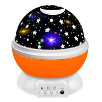 Dreamingbox Night Lights for Boys Age 1-10, Rotating Starry Nersery Night Lamp for Boys 1-10 Year Old Girls Boys Birthday Gifts for 1-10 Years Old Girls Orange TGUSYD05