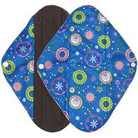 Hunputa Sanitary Napkins,Reusable Bamboo Cloth Washable Menstrual Pad Mama Sanitary Towel Pad (Light Blue, S)