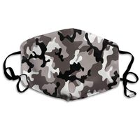 Black Grey White Camo Dust Mask,Washable and Reusable Cleaning Gardening Outdoor Activities Warm Windproof Mask