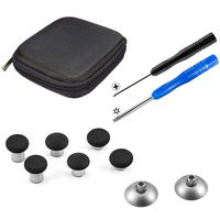 TOMSIN 8 in 1 Magnetic Metal Replacement Thumbsticks Analog Joysticks & T8 Cross Screwdrivers Repair Kit for Xbox One S/Elite & Nintendo Switch Pro Controller & PS4 DualShock 4