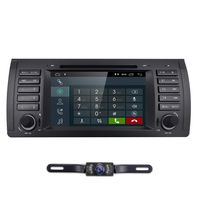 hizpo Car Stereo in Dash Radio DVD Player Fit for BMW E39 E38 M5 X5 5 Series, 1 Din 7 Inch Android 9.0 Car GPS Navigation Bluetooth 4G WiFi OBD2 DAB+ DTV TPMS 1080P + Rearview Camera