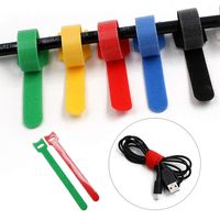 RED SHIELD Reusable Zip Cable Ties. Organize Cables with Hook and Loop Strap Fastener. Flexible, Adjustable, Microfiber Cloth & Releasable Ties. Great Wrap Management. 5 Colors, 50 Pcs & 6 Inches.