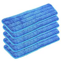 PNPGlobal Microfiber Mop Pads Head Wet Dry Mops Refill For 15inch Flat Mop Base New 5Pcs Blue