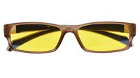 Blue Light Blocking,UV Protection,Reduce Eyestrain,Computer Gaming IPAD Reading Glasses for Men and Women(Brown/Brown Arm,Yellow Tinted Lens) +2.0