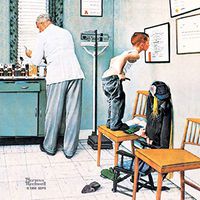 Norman Rockwell Famous Artwork Cleaning Cloth"Before The Shot"