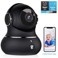 Wireless Home Security Camera, Littlelf Smart 1080P Pet Surveillance Wifi Indoor IP Camera for Baby/Elder/Nanny Monitor with Motion Tracking, 2-Way Audio, Work with Alexa and Manually Night Vision