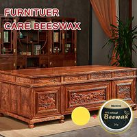 Wood Seasoning Beeswax - Natural Unscented Multipurpose Beeswax Furniture Wax for Wood & Furniture Polish Wipes and Care Conditioner (Yellow, 20g+Sponge)