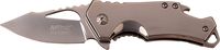 MTech USA MT-A882SCH Spring Assist Folding Knife, Silver Straight Edge Blade, Silver Handle, 3-Inch Closed