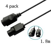 4 Packs 6ft long Replacement Extension Cable for Nintendo 64 N64 Controller Extension Cord N64 Extension 4 Pack Nintendo 64 Extension Cable