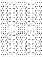 (6 Sheets) 924 1/2" Blank Essential Oil~White Matte Round Stickers ~ Size: 8-1/2"X11" Standard Sheets