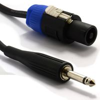 PA Speaker Lead Locking SPK to 6.35mm 1/4 inch Mono Jack Plug Cable 3m (~10 feet)
