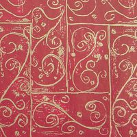 Red Burgundy & Metallic Gold Swirls Tissue Paper Bulk Size PKG - Large 20" x 30" Sheets - Large 20" x 30" Sheets (100)