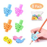 Pencil Grips, Pencil Grips for Kids Handwriting, HAWOWZ Writing Aid Gripper Trainer, Finger Grip Posture Correction Tool for Children Preschooler 8 Pack