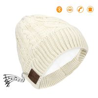 Number-one Wireless Beanie Music Hat USB Rechargeable Winter Warm Knitted Musical Cap Soft Acrylic Fibers with Headphone Headset Super Bass Stereo Music Making Answering Phone Call for Men Women