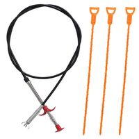 MAOMBO 1 Pack 63 Inch (1.6m) Cleaner Drain Auger Hair Catcher,3 Pack Drain And snake Clog Remover Cleaning Tools,For Kitchen Sink Bathroom Tub Toilet Clogged Drains Dredge Pipe Sewers