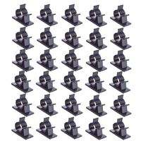 Viaky 30 Pcs Black Clips Self Adhesive Backed Nylon Wire Adjustable Cable Clips Adhesive Cable Management Drop Wire Holder