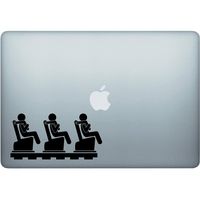 Sign Men Roller Coaster #2-5 Inch Black Decal for Macbooks or Laptops - Proudly Made in The USA from Adhesive Vinyl