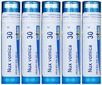 Boiron Nux Vomica 30C Homeopathic Medicine for Hangover Relief (Pack of 5)