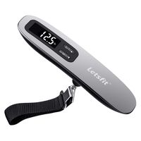 Letsfit Digital Luggage Scale, 110lbs Hanging Baggage Scale with Backlit LCD Display, Portable Suitcase Weighing Scale, Travel Luggage Weight Scale with Hook, Strong Straps for Travelers