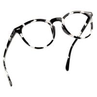 LifeArt Blue Light Blocking Glasses, Anti Eyestrain, Computer Reading/Gaming/TV Glasses for Women Men, Anti UV, Anti Glare (Black&White, 1.00 Magnification)