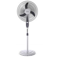 COSTWAY Pedestal Fan, 18-Inch Adjustable Height Standing Fan, 3-Speed Digital Control, Oscillating Pedestal Fan w/Timer (18-Inch)