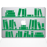 The Decal Guru 1649-MAC-15P-LG Bookshelf Library Decal Vinyl Sticker, Green, 15" MacBook Pro (2015 & Older)