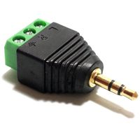 CESS 3.5mm Stereo Balanced Male Plug/Female Jack to AV Screw Video Balun Terminal (jcx) (LW) (10 Pack)
