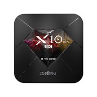 DHong 2019 HD 6K Smart TV Box, Android OS 9.0 Quad Core 64 Bit CPU, Ram 4gb Ddr3 Flash Memory 32gb Emmc (X10 Plus 4G+32G)
