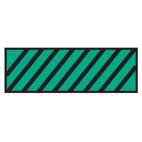 Surgical Instrument Identification Sheet Tape Diagonal Black Stripe Green