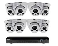 Lorex 8MP 4K Ultra HD IP NR900X Series 2 HDD Slot NVR System with 4K LNE8964AB Audio IP Dome Cameras Package, 4X Optical Zoom, 250FT Night Vision, 16 Channel 3TB NR9163NVR with 8 White Dome Cameras