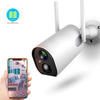 Outdoor Camera Wireless, Rechargeable Security Camera, Motion Detection, 2-Way Audio, Night Vision, IP66 Waterproof, with 10400mAh Battery, 4DB Wireless Antenna, Indoor/Outdoor 1080P WiFi Camera