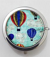 BlackKey Hot Air Balloon 3-Compartment Decorative Pocket Gift Box Case Organizer for Pill, Color 1 -1959