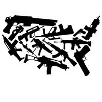 CCI Guns America Three Percenter Gun Rights Decal Vinyl Sticker|Cars Trucks Vans Walls Laptop| Black |6.75 x 4.25 in|CCI1427