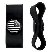 GRAPHICS & MORE Subdued Reverse American USA Flag Black White Military Tactical Headphone Earbud Cord Wrap - Charging Cable Manager - Wire Organizer Set of 2