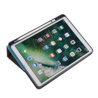 Sammid iPad Pro 9.7 Case, Pu Leather Protective Cover with Card Slots Easy Viewing Foil Stand Business Smart Cover with Pen Holder & Hand Strap for iPad Air/Air 2/Pro 9.7/2017/2018 New iPad- Wine Red