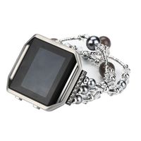 Kanzd Metal Bracelet Jewelry Replacement Wristband with Metal Frame for Fitbit Blaze (Black)