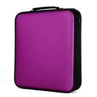 COOFIT CD Case, 160 Capacity DVD Storage DVD Case VCD Wallets Storage Organizer Flexible Plastic Protective DVD Storage Purple